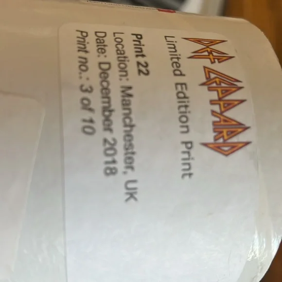 Autographed Photo Def Leppard Limited Edition 3/10 - Picture 9 of 11